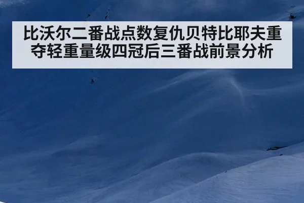 比沃尔二番战点数复仇贝特比耶夫重夺轻重量级四冠后三番战前景分析